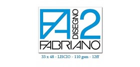 BLOCCO FABRIANO F2 LISCIO COLLATO 33x48mm 110gr 12fg