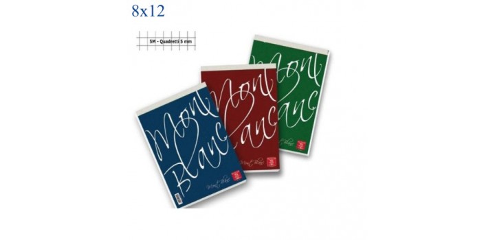 20 BLOC NOTES  8x12 n.2 A7 60gr 70fg 5MM PIGNA MONT BLANC