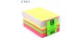 100 BIGLIETTI+BUSTE VISITA COLORI FLUO 200gr 9x14cm F.TO 9