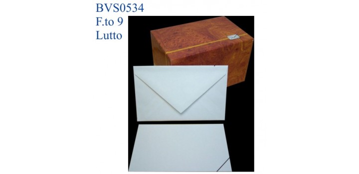 BIGLIETTI/BUSTE LUTTO 100 B+F ANGOLO FT.9 9x14cm