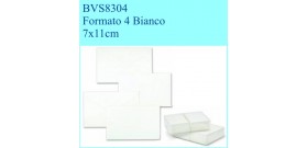 100 BIGLIETTI/BUSTE BIANCHI VISITA F.TO 4 7,5x11,2cm