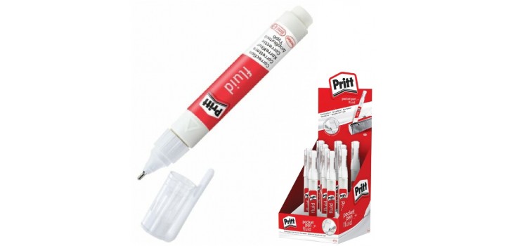 1 CORRETTORE PENNELLO PRITT FLUID PUNTA METALLO 8ml