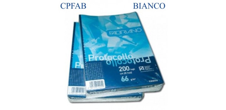 CARTA PROTOCOLLO 66gr.200FG BIANCO FABRIANO