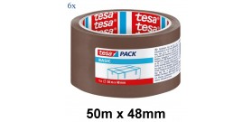 6 NASTRI ADESIVI 48mmx50mt AVANA BASIC PP ECO TESA