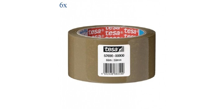 6 NASTRI ADESIVI 50mmx66mt AVANA PP ACRILIC SILENZIOSO TESA