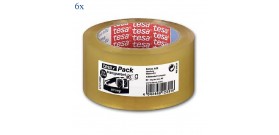 6 NASTRI ADESIVI 50mmx66mt TRASPARENTE PP ACRILIC SILEN.TESA