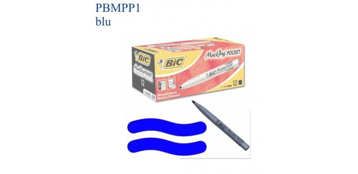 PENNARELLO BIC MARKER PERMANENT POCKET 1.1m BLU