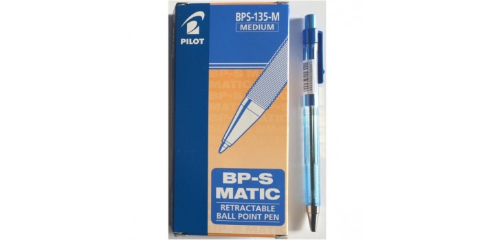 12 PENNE PILOT BP-S MATIC MEDIUM 1mm BLU