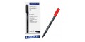 10 PENNE STAEDTLER LUMOCOLOR PERMA.313 SUPER FINE ROSSO 0.4m