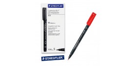 10 PENNE STAEDTLER LUMOCOLOR PERMA.313 SUPER FINE ROSSO 0.4m