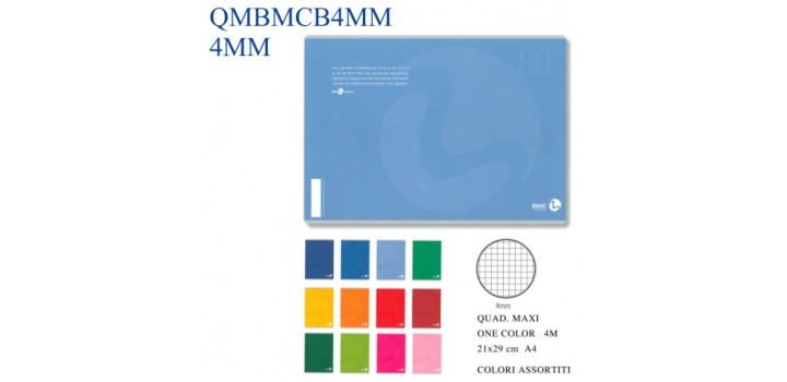 10 QUADERNONI MAXI COLOR BASIC BM 80fg 80gr 4MM