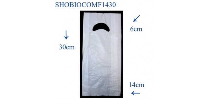 SHOPPER BIOCOMPOSTABILI FAGIOLO 15+8x30+3cm(780pz ca)5KG