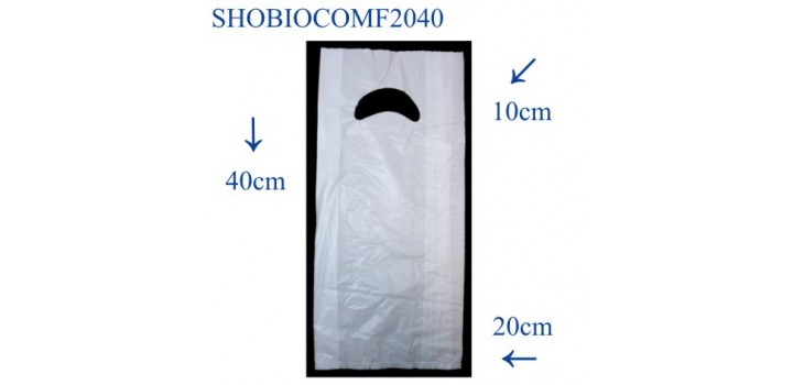 SHOPPER BIOCOMPOSTABILI FAGIOLO 20+12x40+3cm(450pz ca)5KG