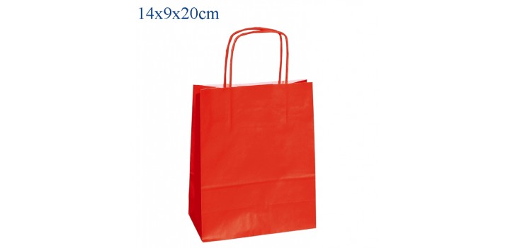 1 SHOPPER CARTA C/CORD.ALLEGRA ROSSO 14x9x20cm