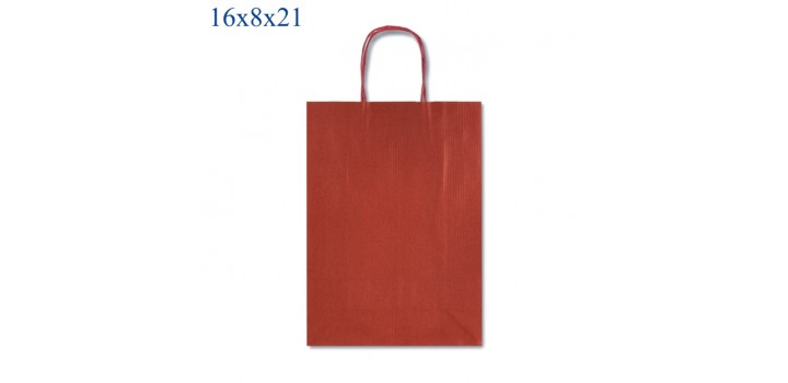 1 SHOPPER CARTA C/CORD.ALLEGRA ROSSO 14x9x20 KRAFT