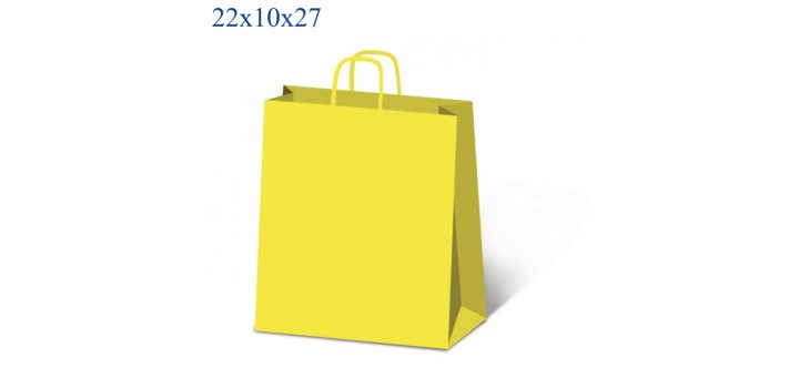 1 SHOPPER CARTA C/CORD.ALLEGRA GIALLINO 22x10x27