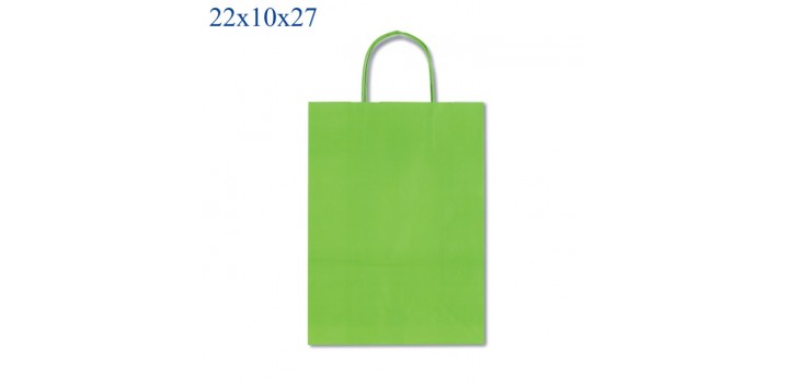 1 SHOPPER CARTA C/CORD.ALLEGRA VERDE 22x10x27