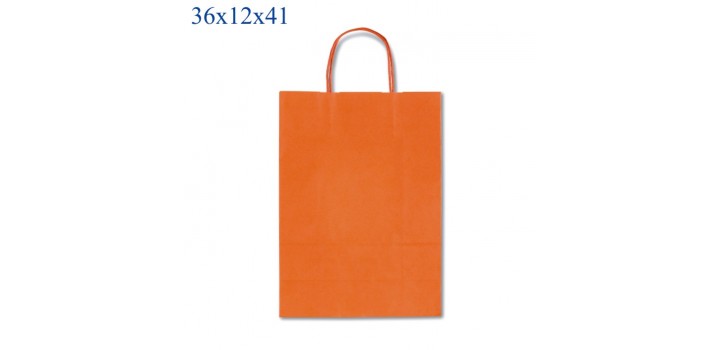 1 SHOPPER CARTA C/CORD.ALLEGRA ARANCIONE 36x12x41