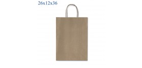 1 SHOPPER CARTA C/CORDONCINO NEUTRO AVANA 26x12x36