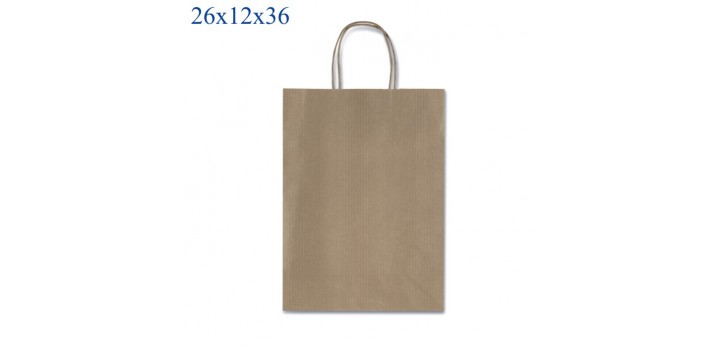 1 SHOPPER CARTA C/CORDONCINO NEUTRO AVANA 26x12x36