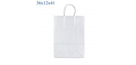 1 SHOPPER CARTA C/CORDONCINO NEUTRO BIANCO 36x12x41